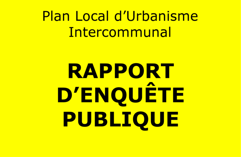 Annonce - Rapport d'enquête publique
